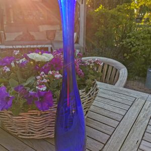 blauwe vaas