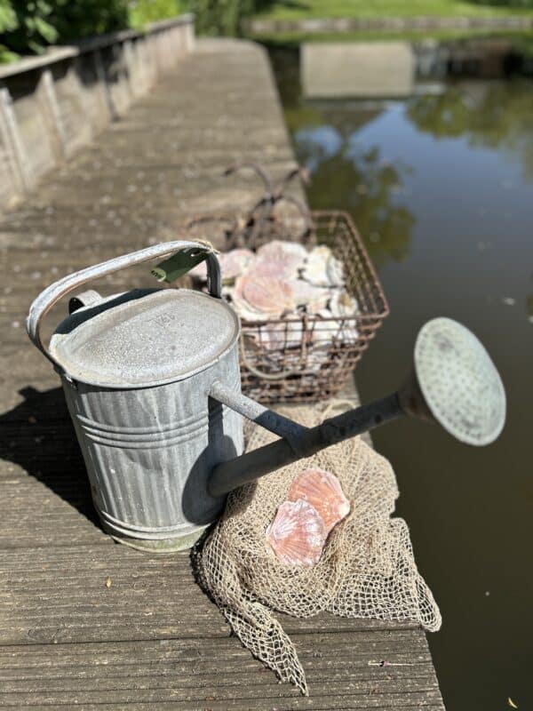 Brocante zinken gieter - Afbeelding 2