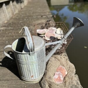 Brocante zinken gieter