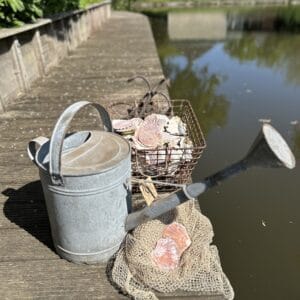 Brocante zinken gieter