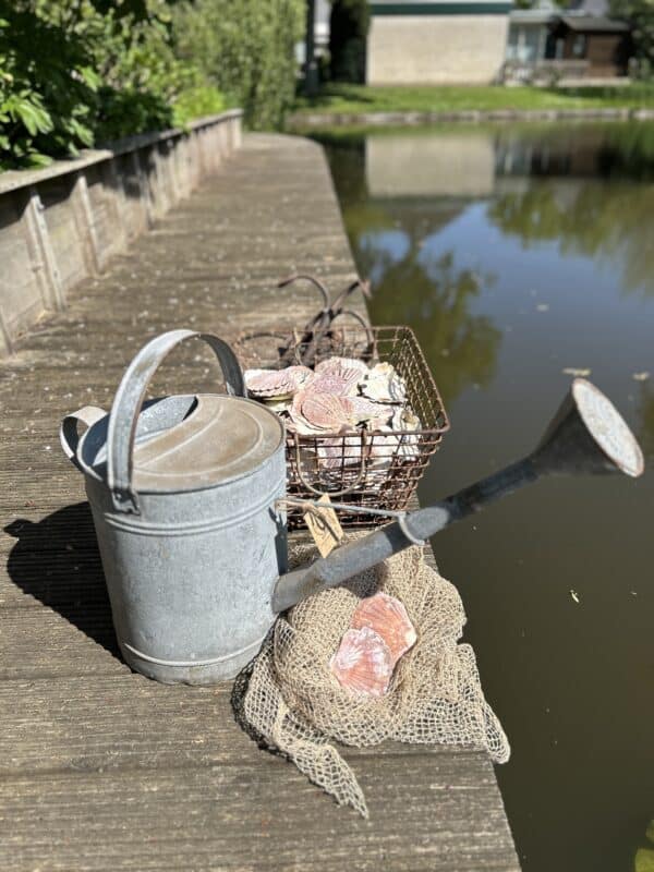Brocante zinken gieter