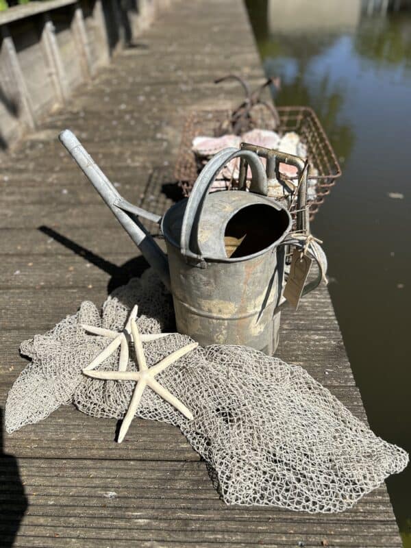 Brocante zinken gieter - Afbeelding 4
