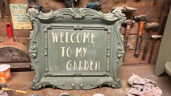 Bordje met tekst Welcome to my Garden