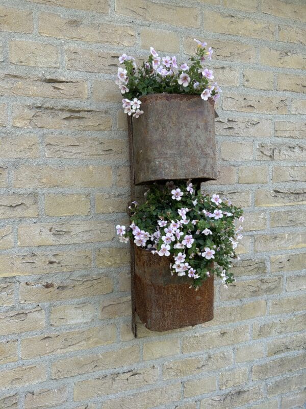 Oud ijzeren plantenhangers * set van twee* - Afbeelding 3