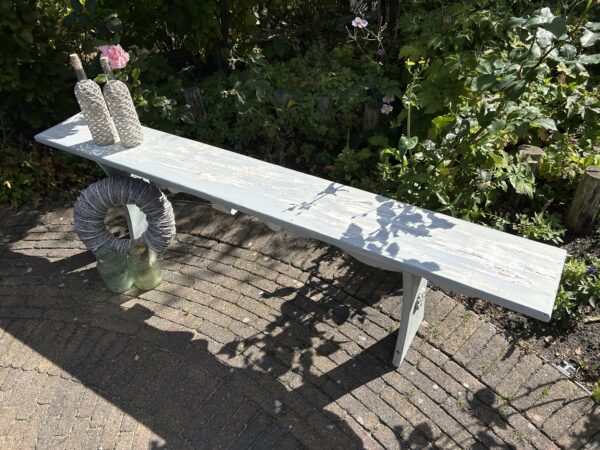 Sfeervol doorleeft Shabby bankje - Afbeelding 3